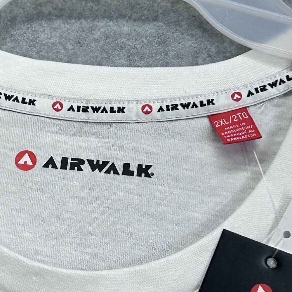 Airwalk Graphic T Shirt Men 2XL White Pink Black Logo Skateboard Tee NWT 1986 - Picture 9 of 14